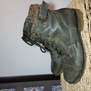 Grunge Boots,Army Green  , Women's